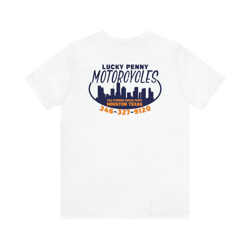 Lucky Penny Cycles Houston Skyline Teams T-Shirt