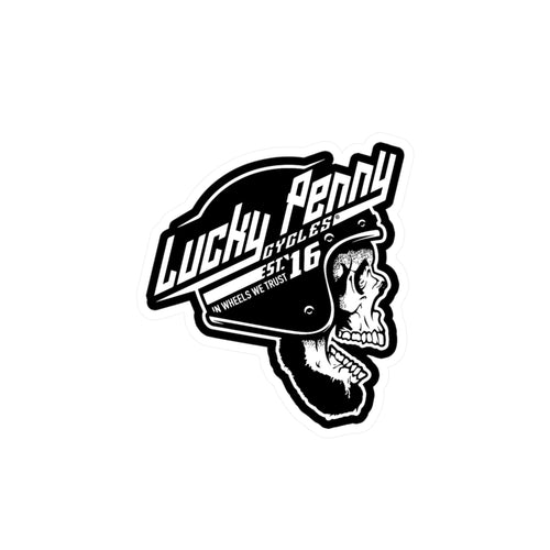 Lucky Penny Cycles Classic Skull Vinyl Decals